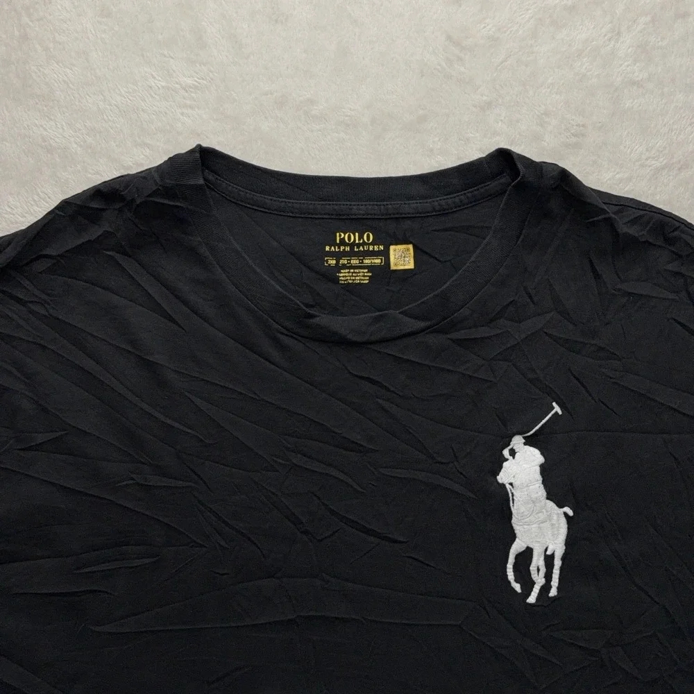 Polo Ralph Lauren Mens 2XB Big Pony Embroidered Black T-Shirt Short Sleeve Tee